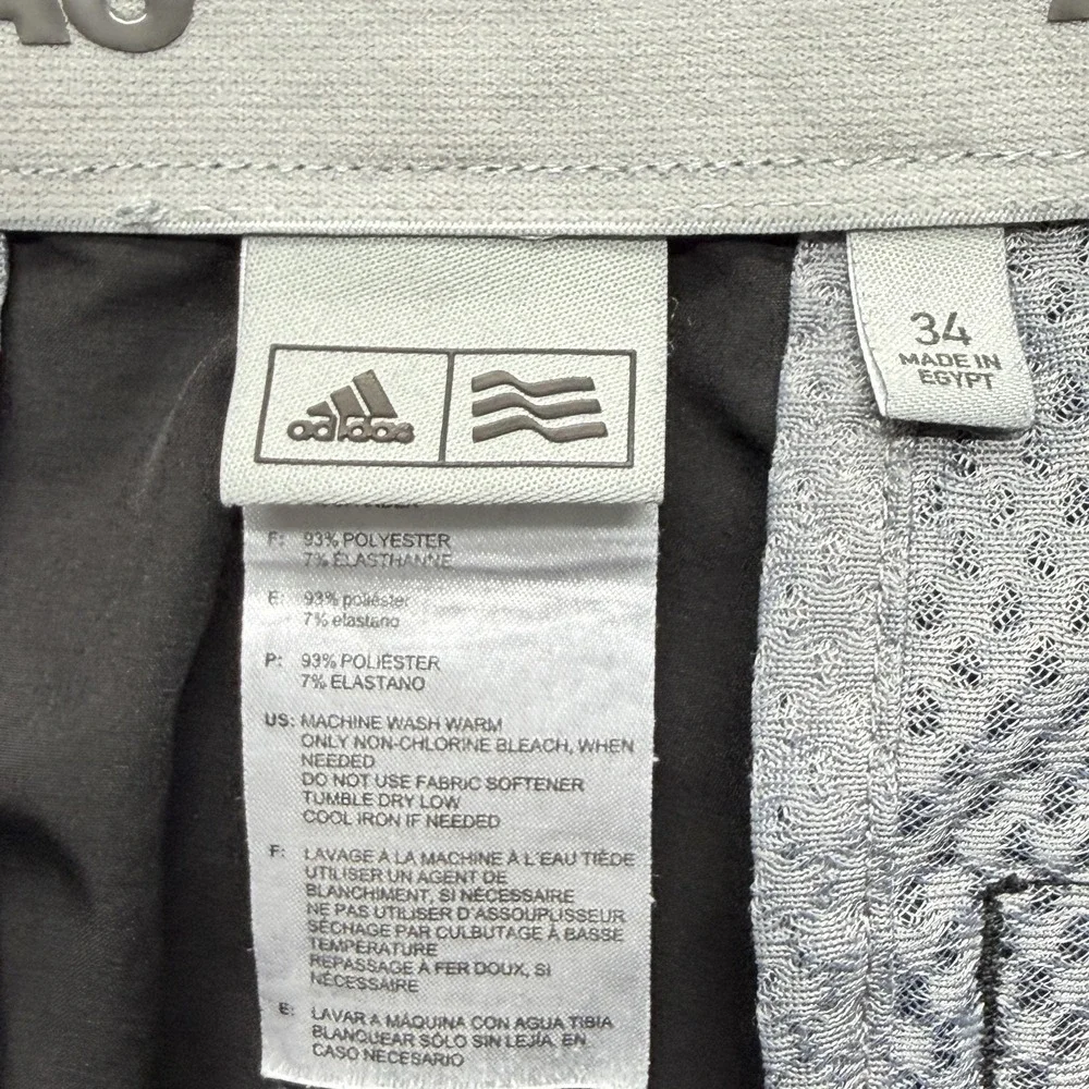 Adidas‎ Golf Shorts Mens 34 Black Bermuda Polyester Spandex Stretch